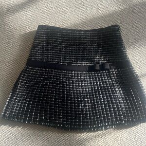 Ellie Tahari pleated tweed mini skirt